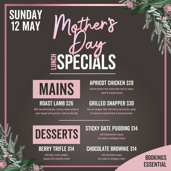Featured image for “Treat Mum to a Delicious Mother’s Day Lunch at Hill Top on Sunday, May 12th, for a delightful Mother’s Day feast.”