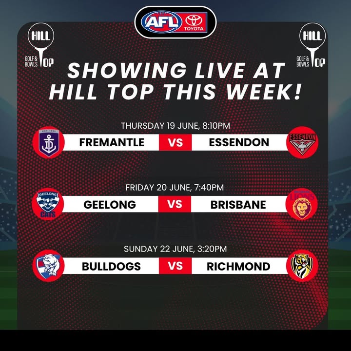 Featured image for “Live AFL Action: Footy Fans Unite at Hill Top Golf Club”