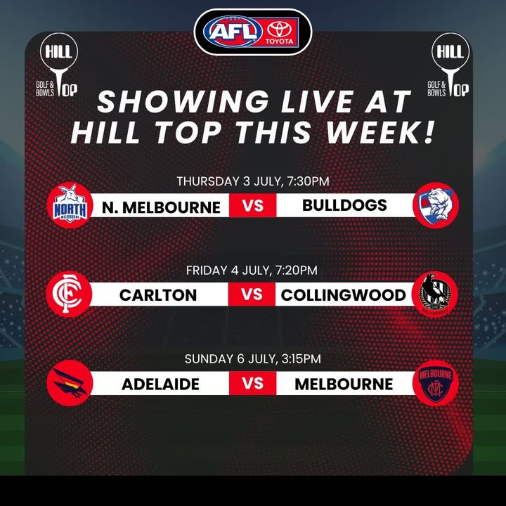 Featured image for “Live AFL Footy Nights at Hill Top: Local Vibes & Exciting Game Nights”