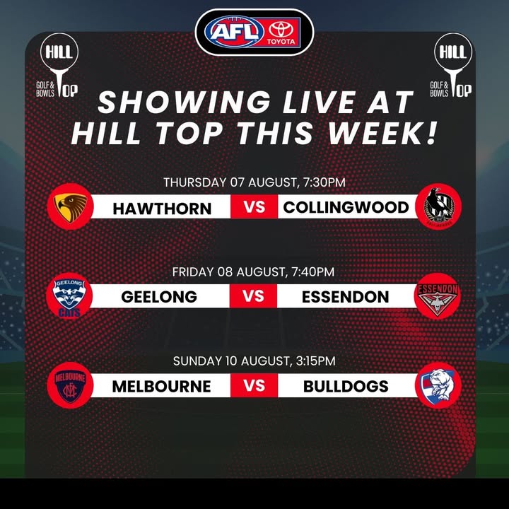 Featured image for “Live AFL Action at Hill Top Golf Club: The Ultimate Footy Experience”