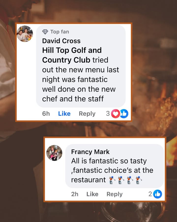 Featured image for “Exciting New Menu Delights Customers at Hill Top Golf Club”