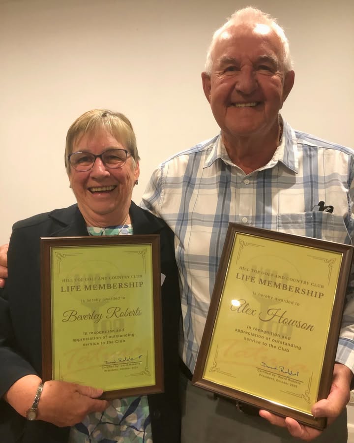 Featured image for “Celebrating Hill Top Golf Club Life Members: Bev Roberts and Alex Howson”