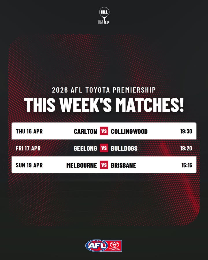 Featured image for “Watch the 2026 AFL Premiership on the Big Screen at Hill Top”