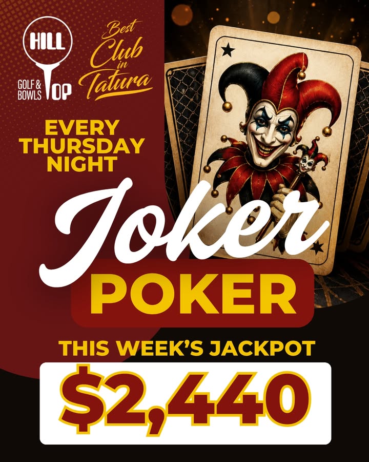 Featured image for “Joker Poker Every Thursday at Hill Top Golf Club”