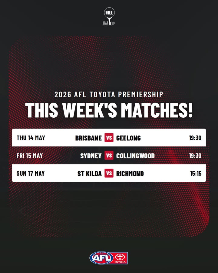 Featured image for “Watch AFL Live on the Big Screen at Hill Top Golf Club”