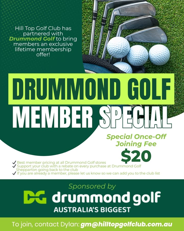 Featured image for “Drummond Golf Member Special – $20 Joining Fee at Hill Top Golf Club”