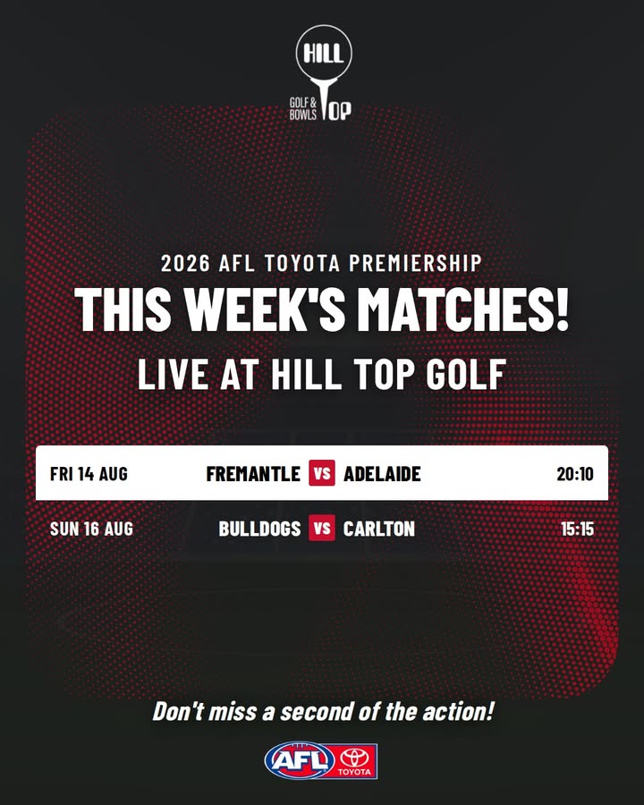 Featured image for “Watch AFL Live at Hill Top Golf Club This Week”