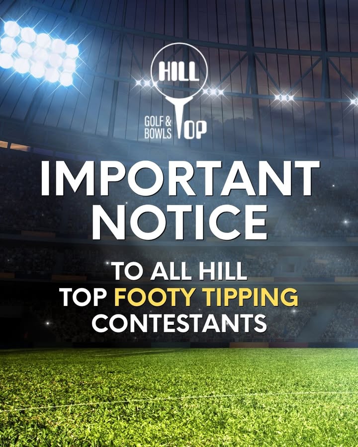 Featured image for “Footy Tipping Round 23 Update at Hill Top Golf Club”