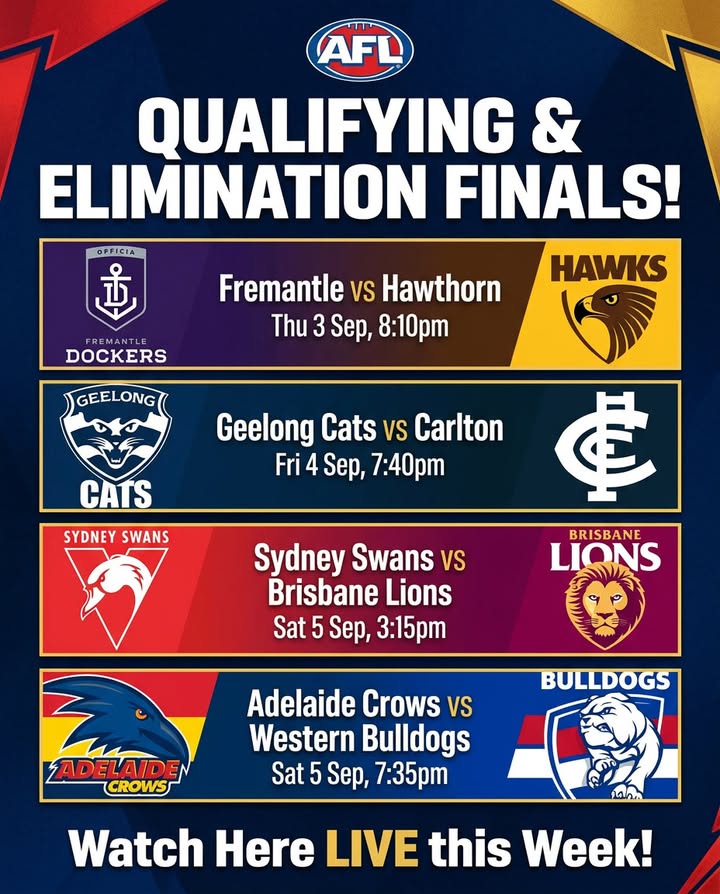 Featured image for “AFL Qualifying & Elimination Finals Live at Hill Top Golf Club”